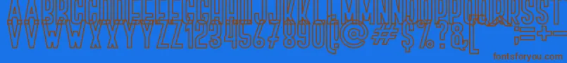 BOVEN 4 Font – Brown Fonts on Blue Background