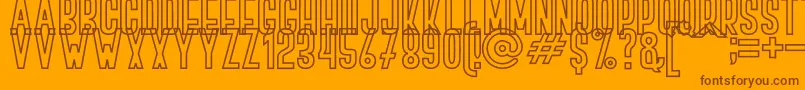BOVEN 4 Font – Brown Fonts on Orange Background