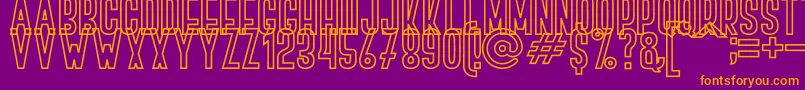 BOVEN 4 Font – Orange Fonts on Purple Background