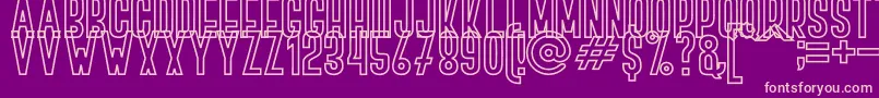 BOVEN 4 Font – Pink Fonts on Purple Background