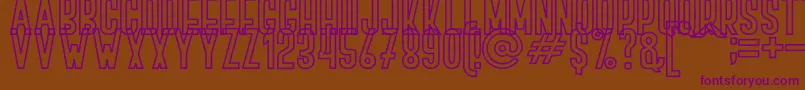 BOVEN 4 Font – Purple Fonts on Brown Background