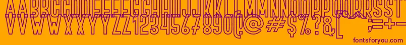 BOVEN 4 Font – Purple Fonts on Orange Background