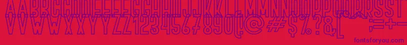 BOVEN 4 Font – Purple Fonts on Red Background