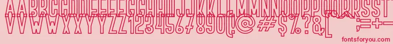 BOVEN 4 Font – Red Fonts on Pink Background