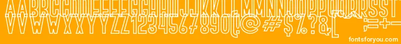 BOVEN 4 Font – White Fonts on Orange Background