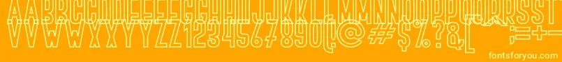 BOVEN 4 Font – Yellow Fonts on Orange Background