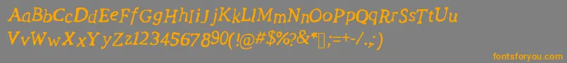 RevolutionScript Font – Orange Fonts on Gray Background