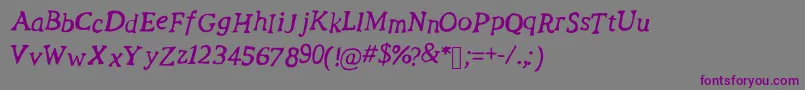 RevolutionScript Font – Purple Fonts on Gray Background