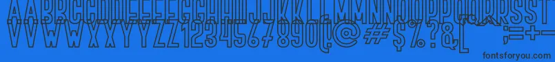 BOVEN 4 Font – Black Fonts on Blue Background