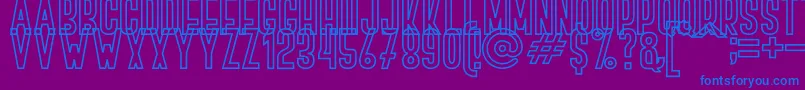 BOVEN 4 Font – Blue Fonts on Purple Background