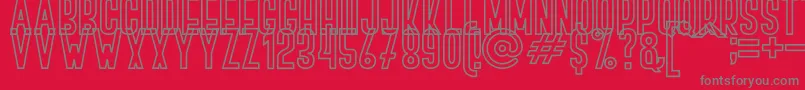 BOVEN 4 Font – Gray Fonts on Red Background