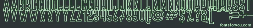 BOVEN 4 Font – Green Fonts on Black Background