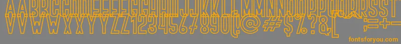 BOVEN 4 Font – Orange Fonts on Gray Background