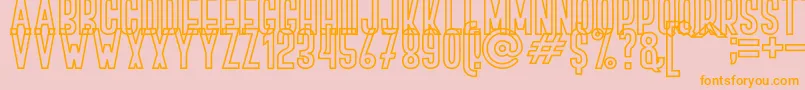 BOVEN 4 Font – Orange Fonts on Pink Background