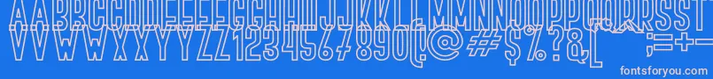 BOVEN 4 Font – Pink Fonts on Blue Background