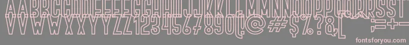 BOVEN 4 Font – Pink Fonts on Gray Background