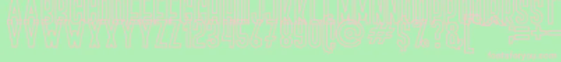 BOVEN 4 Font – Pink Fonts on Green Background