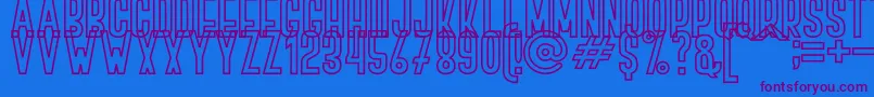 BOVEN 4 Font – Purple Fonts on Blue Background