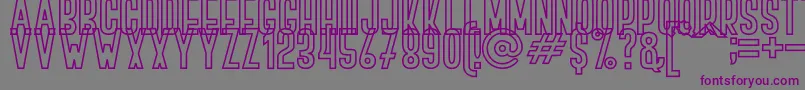 BOVEN 4 Font – Purple Fonts on Gray Background