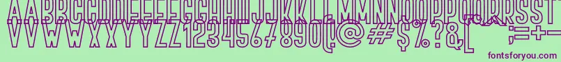 BOVEN 4 Font – Purple Fonts on Green Background