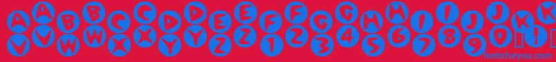 BOWLOR   Font – Blue Fonts on Red Background