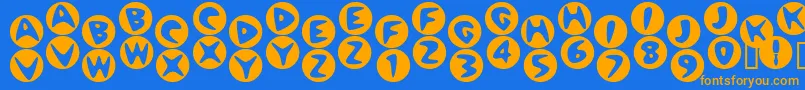 BOWLOR   Font – Orange Fonts on Blue Background