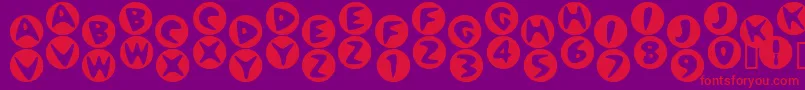 BOWLOR   Font – Red Fonts on Purple Background