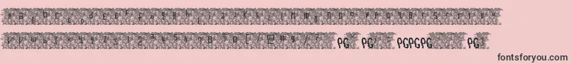 Bowser Rampages Again Font – Black Fonts on Pink Background