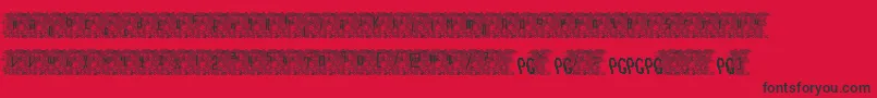 Bowser Rampages Again Font – Black Fonts on Red Background