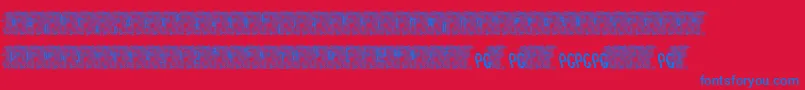 Bowser Rampages Again Font – Blue Fonts on Red Background