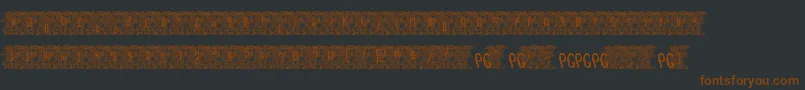 Bowser Rampages Again Font – Brown Fonts on Black Background