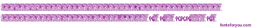 Bowser Rampages Again-Schriftart – Violette Schriften
