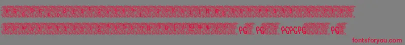Bowser Rampages Again Font – Red Fonts on Gray Background