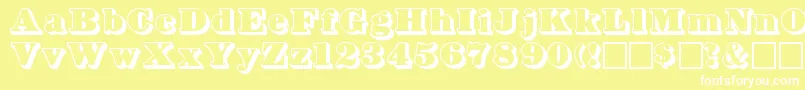 BOWSHADW Font – White Fonts on Yellow Background