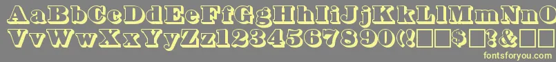 BOWSHADW Font – Yellow Fonts on Gray Background