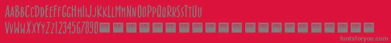 Box Office   Demo Font – Gray Fonts on Red Background