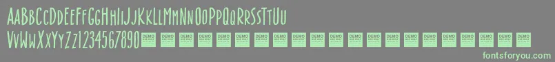 Box Office   Demo Font – Green Fonts on Gray Background