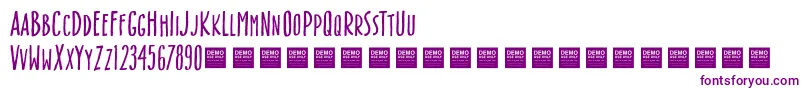 Box Office   Demo Font – Purple Fonts on White Background