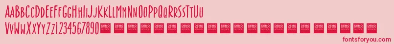 Box Office   Demo Font – Red Fonts on Pink Background