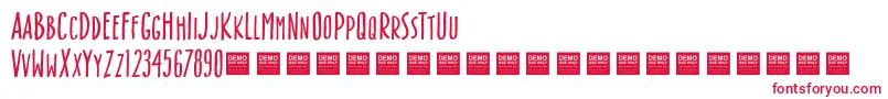 Box Office   Demo Font – Red Fonts on White Background