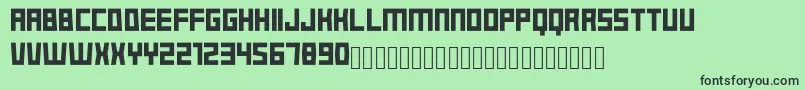 Box Regular Font – Black Fonts on Green Background