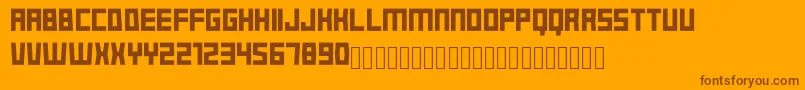 Box Regular Font – Brown Fonts on Orange Background