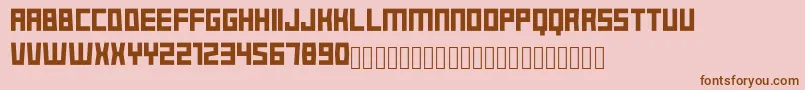 Box Regular Font – Brown Fonts on Pink Background