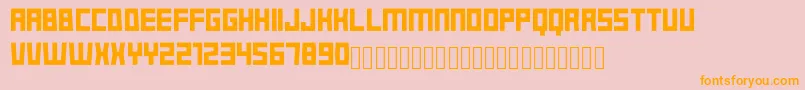 Box Regular Font – Orange Fonts on Pink Background