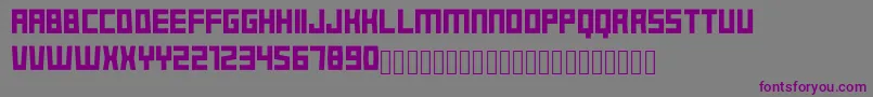 Шрифт Box Regular – фиолетовые шрифты на сером фоне