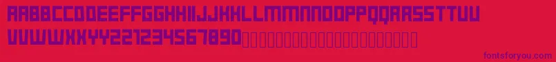 Box Regular Font – Purple Fonts on Red Background