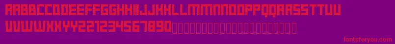 Box Regular Font – Red Fonts on Purple Background