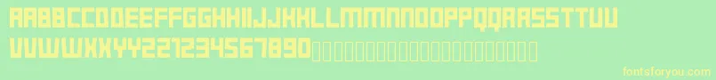 Box Regular Font – Yellow Fonts on Green Background