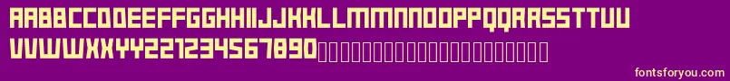 Box Regular Font – Yellow Fonts on Purple Background