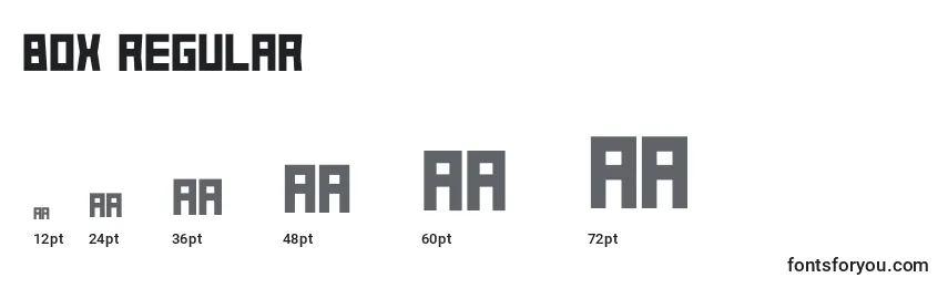 Box Regular Font Sizes